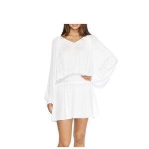Raisins Women's Maui Swim Cover up Dress White Size 1X Gauze